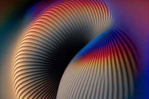 Abstract 3d colorful spiral structure with gradient lighting design