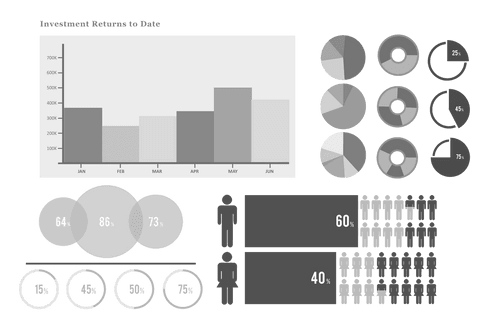 transparent data visualization with graphs and human icons - Download Free Stock Videos Pikwizard.com