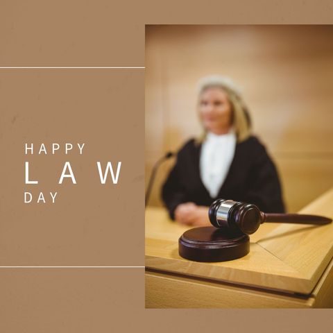 law day celebration with judge and gavel text - Download Free Stock Templates Pikwizard.com