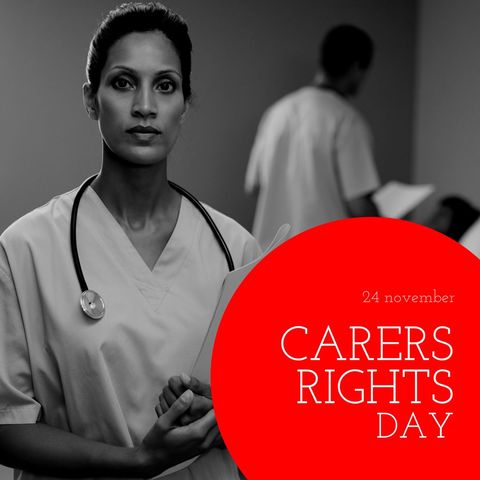 biracial female doctor highlighting carers rights day - Download Free Stock Templates Pikwizard.com