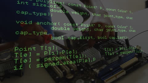 Animated Data Overlay with Schoolgirls Experimenting with Technology