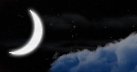 Confetti Falling Over Winter Moonlit Night Sky - Download Free Stock Images Pikwizard.com