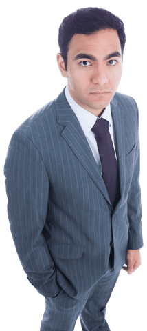 transparent young businessman standing confident on white background - Download Free Stock Videos Pikwizard.com