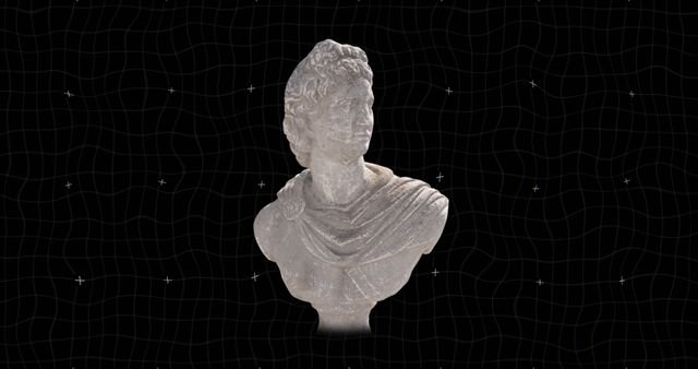 Antique Sculpture Bust with Dark Geometric Background - Download Free Stock Images Pikwizard.com