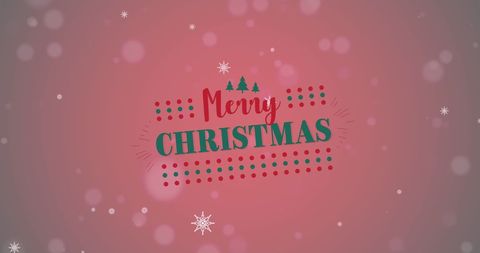 Festive Christmas Greeting with Snowflakes on Red Background - Download Free Stock Images Pikwizard.com