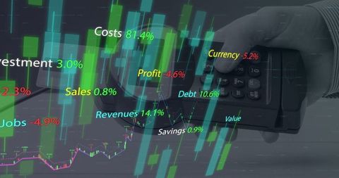 Digital finance transactions with analytics background