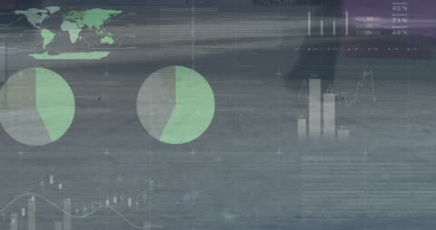 Infographic Overlay on Pedestrian Walk, Abstract Mixed Media