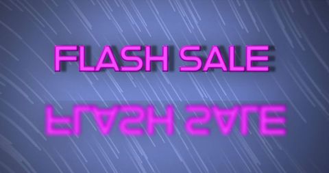 Neon Flash Sale Text on Electric Blue Background - Download Free Stock Images Pikwizard.com
