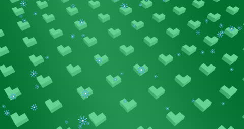 Seamless 3D Geometric Structures with Falling Snowflakes