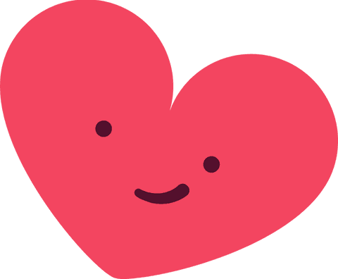 Flat Design Smiling Heart Icon on Transparent Background - Download Free Stock Videos Pikwizard.com