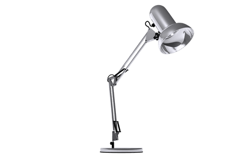 stylish silver desk lamp on transparent background - Download Free Stock Videos Pikwizard.com