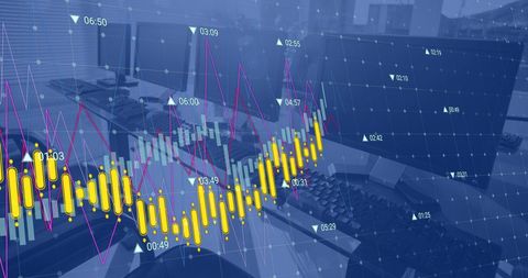 Financial Analysis with Digital Data Visualization in Modern Workplace