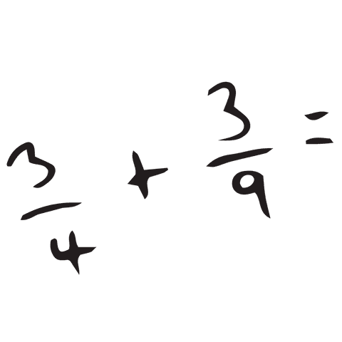 simple fraction addition equation on transparent background - Download Free Stock Videos Pikwizard.com
