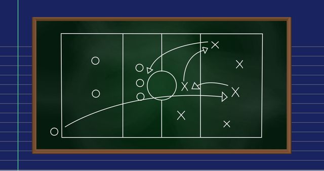 Tactical Football Strategy Chalkboard with Illustrations - Download Free Stock Images Pikwizard.com