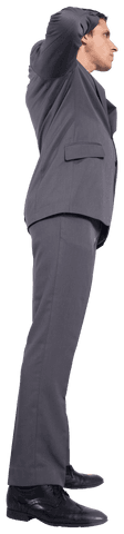 caucasian businessman in deep thought on transparent background - Download Free Stock Videos Pikwizard.com