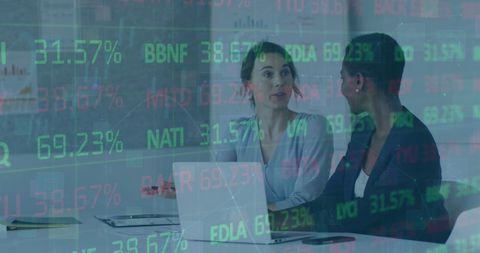 Businesswomen Analyzing Digital Finance Data in Modern Office - Download Free Stock Images Pikwizard.com