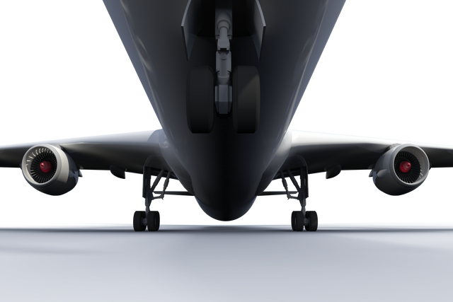 Bottom View of Airplane Isolated on Transparent Background Digital Illustration - Download Free Stock Videos Pikwizard.com