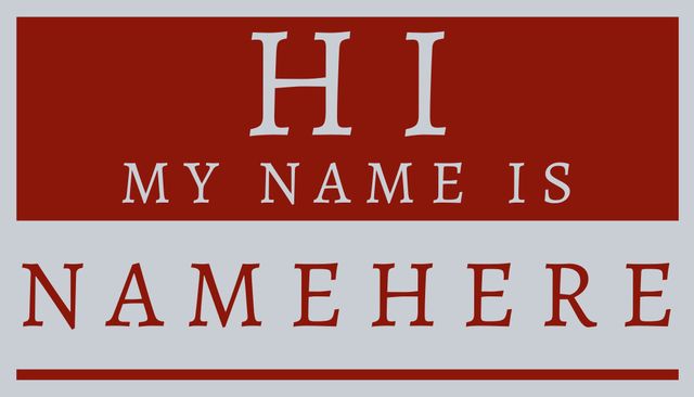 Vintage Name Tag Design with Retro Typography - Download Free Stock Templates Pikwizard.com