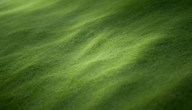 Verdant moss surface showing gentle turf mounds and fine soft texture