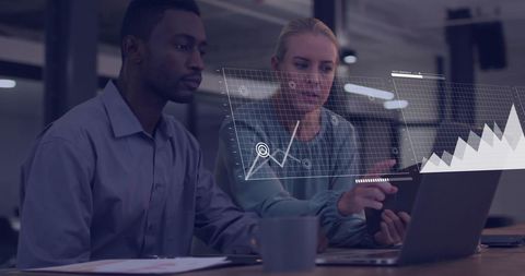 Diverse Team Collaborating Over Financial Data Analysis in Modern Office - Download Free Stock Images Pikwizard.com