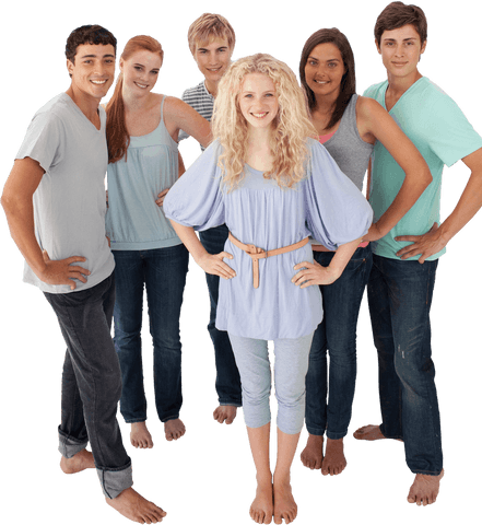 transparent background group of smiling friends standing together - Download Free Stock Videos Pikwizard.com