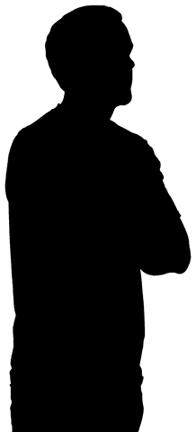 silhouette of man standing with crossed arms on transparent - Download Free Stock Videos Pikwizard.com