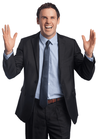 transparent businessman expressing frustration - Download Free Stock Videos Pikwizard.com