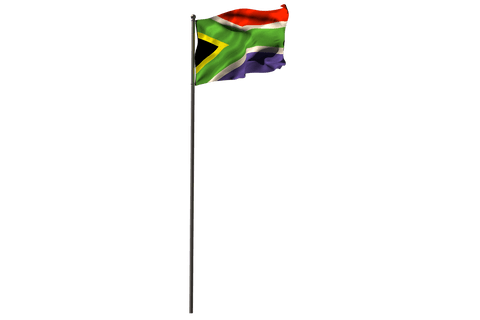 transparent south africa flag waving on pole - Download Free Stock Videos Pikwizard.com
