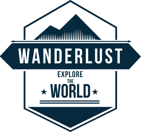 Wanderlust Badge with Travel and Explore Theme on Transparent Background - Download Free Stock Videos Pikwizard.com