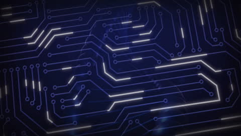 Digital Circuit Paths on DNA Strand Background