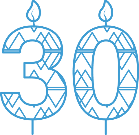 transparent blue illustrated 30 with flames for celebrations - Download Free Stock Videos Pikwizard.com