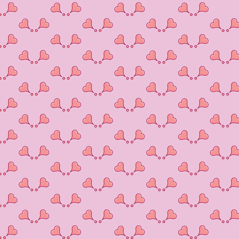 Seamless Transparent Heart Pattern on Pink Vector Wallpaper - Download Free Stock Videos Pikwizard.com