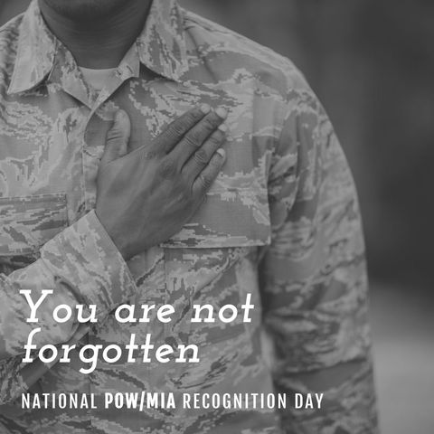 national pow/mia recognition day with military salute tribute - Download Free Stock Templates Pikwizard.com