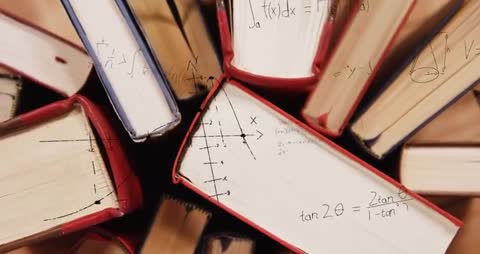 Mathematical Concepts Illustrated on Radial Stack of Books