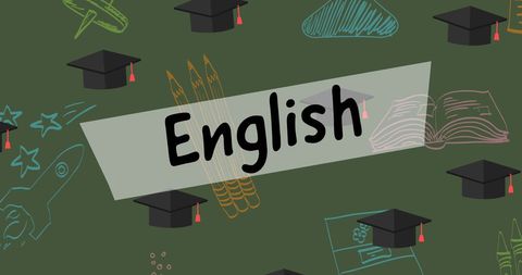 educational english subject concept on green background - Download Free Stock Images Pikwizard.com
