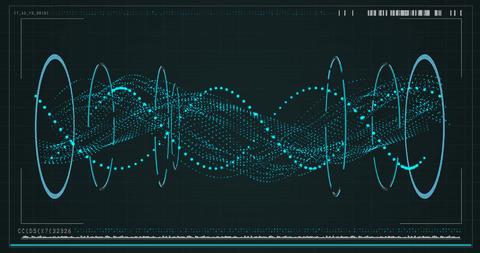 abstract transparent digital dna spiral waveform - Download Free Stock Videos Pikwizard.com