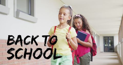 Diverse Kids Joyfully Returning with Backpacks to School - Download Free Stock Images Pikwizard.com