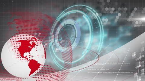 Futuristic Global Data Technology Interface Concept