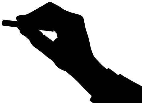 Hand silhouette transparent background concept image