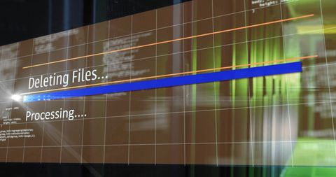 digital file deletion interface in data center environment - Download Free Stock Images Pikwizard.com