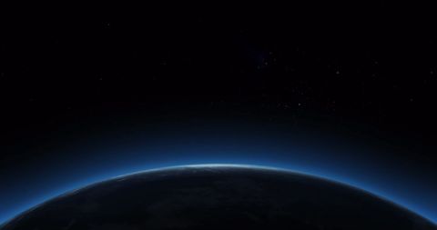 Sunrise Over Earth from Space with Starry Background - Download Free Stock Images Pikwizard.com