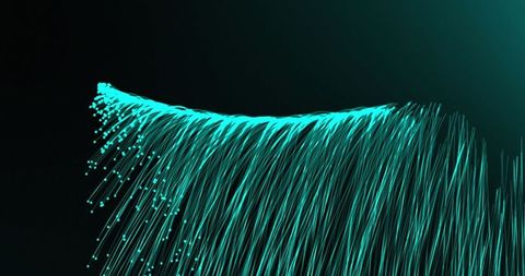 Dynamic Glowing Green Light Trails on Dark Background - Download Free Stock Images Pikwizard.com