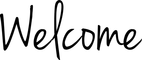 Transparent Decorative Welcome Text Design