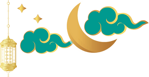 Elegantly rendered transparent night scene with lunarmotif
