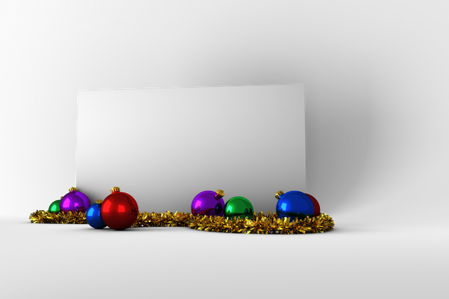 Transparent Poster with Colorful Christmas Decorations - Download Free Stock Videos Pikwizard.com