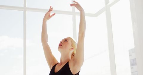 Graceful Ballet Dancer Performing En Pointe - Download Free Stock Images Pikwizard.com