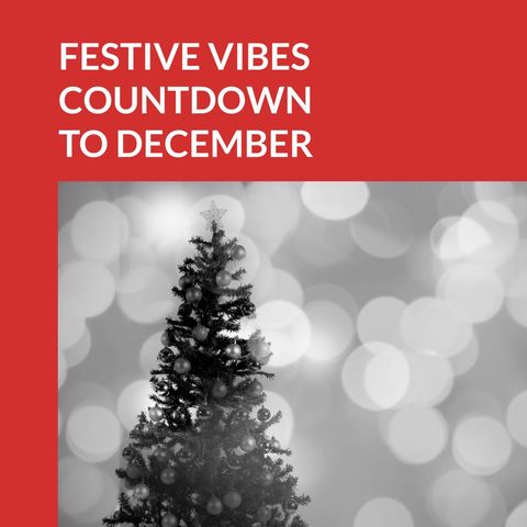 festive countdown with christmas tree and sparkling bokeh lights - Download Free Stock Templates Pikwizard.com