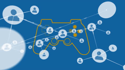 Digital Networking Concept with Gaming Controller and Profiles