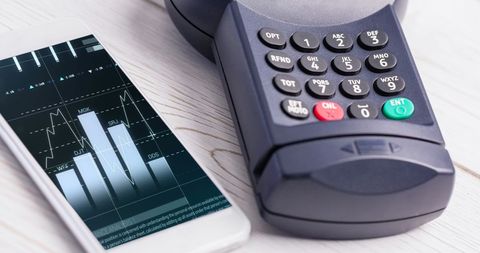 Digital Financial Data with Contactless Payment Terminal - Download Free Stock Images Pikwizard.com