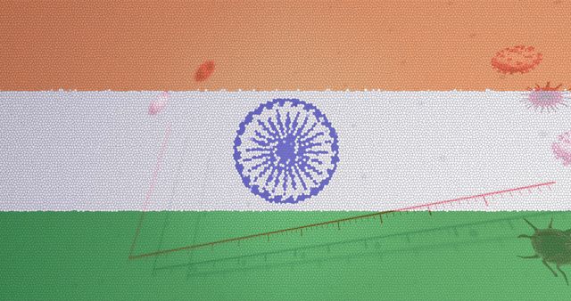 India's Flag Representing COVID-19 Pandemic Impact and Health Statistics - Download Free Stock Images Pikwizard.com